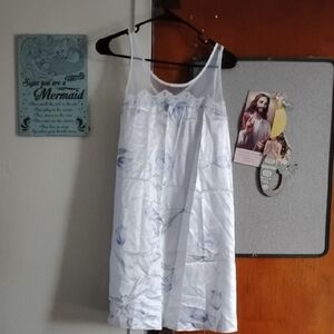 Avon White and Blue Nightgown
